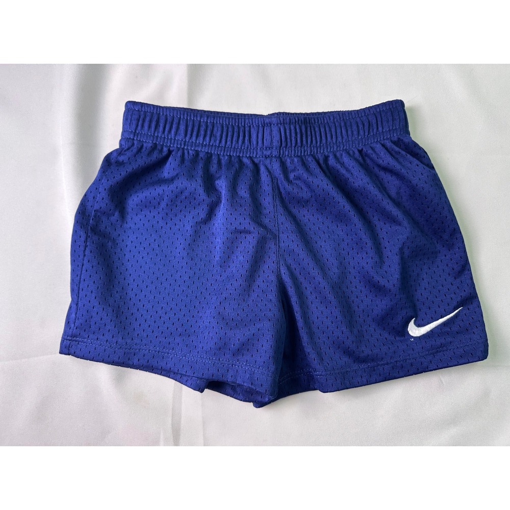 Nike Shorts Kids Size M (5-6)‎ Blue Mesh Athletic Gym Running Activewear